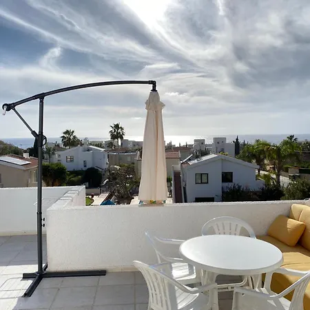 Apartment 260 M To Beach, Sea&sunset View Terrasa Klorakas